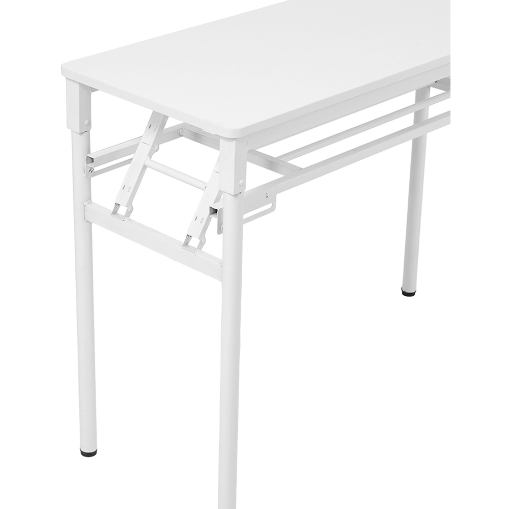 Living and Home Single Shelf Metal Frame Foldable Laptop Desk White 80cm Image 3
