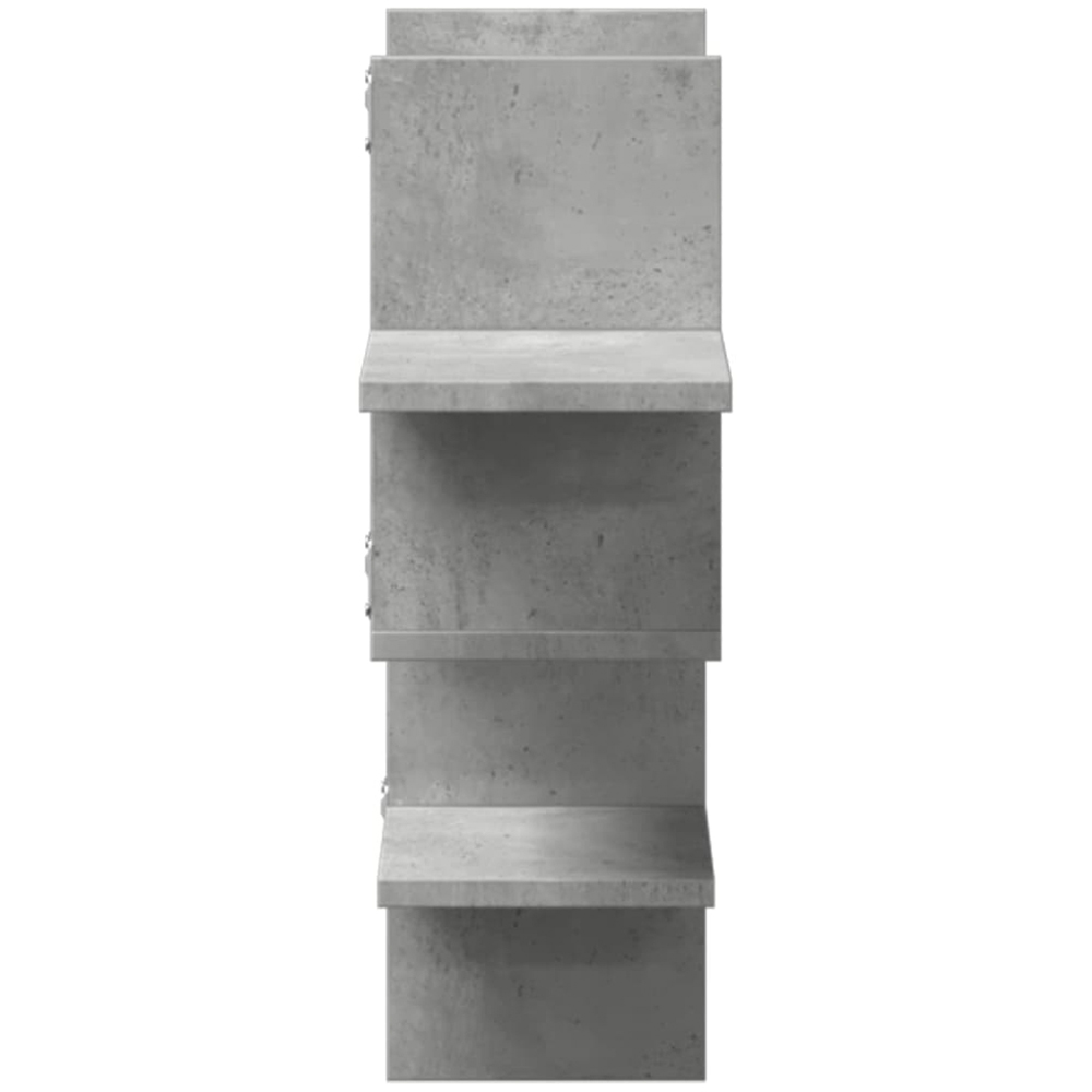 vidaXL 8 Shelf Concrete Grey Wall Shelf Image 4