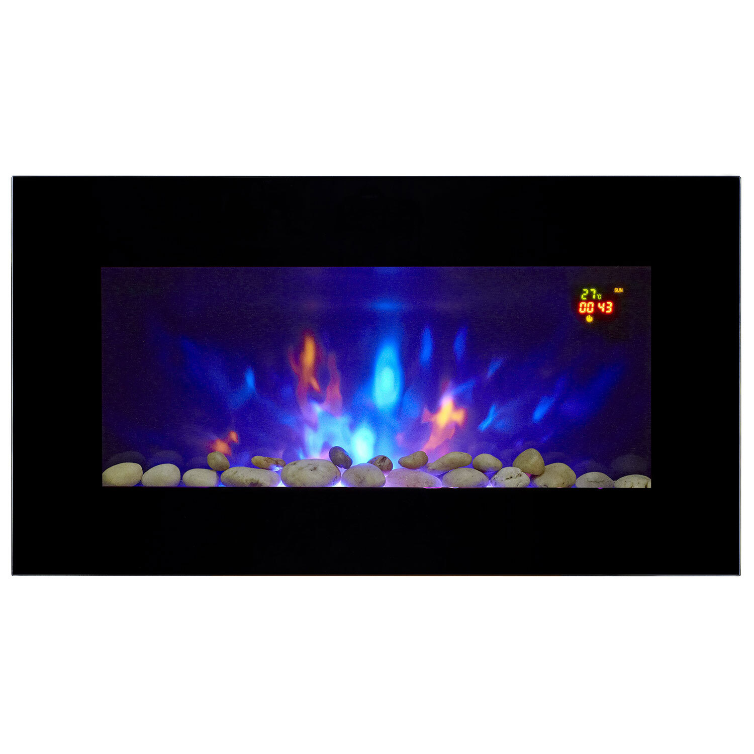 MyHome Chamonix Wall Mounted Electric Fire Suite Black Image 4