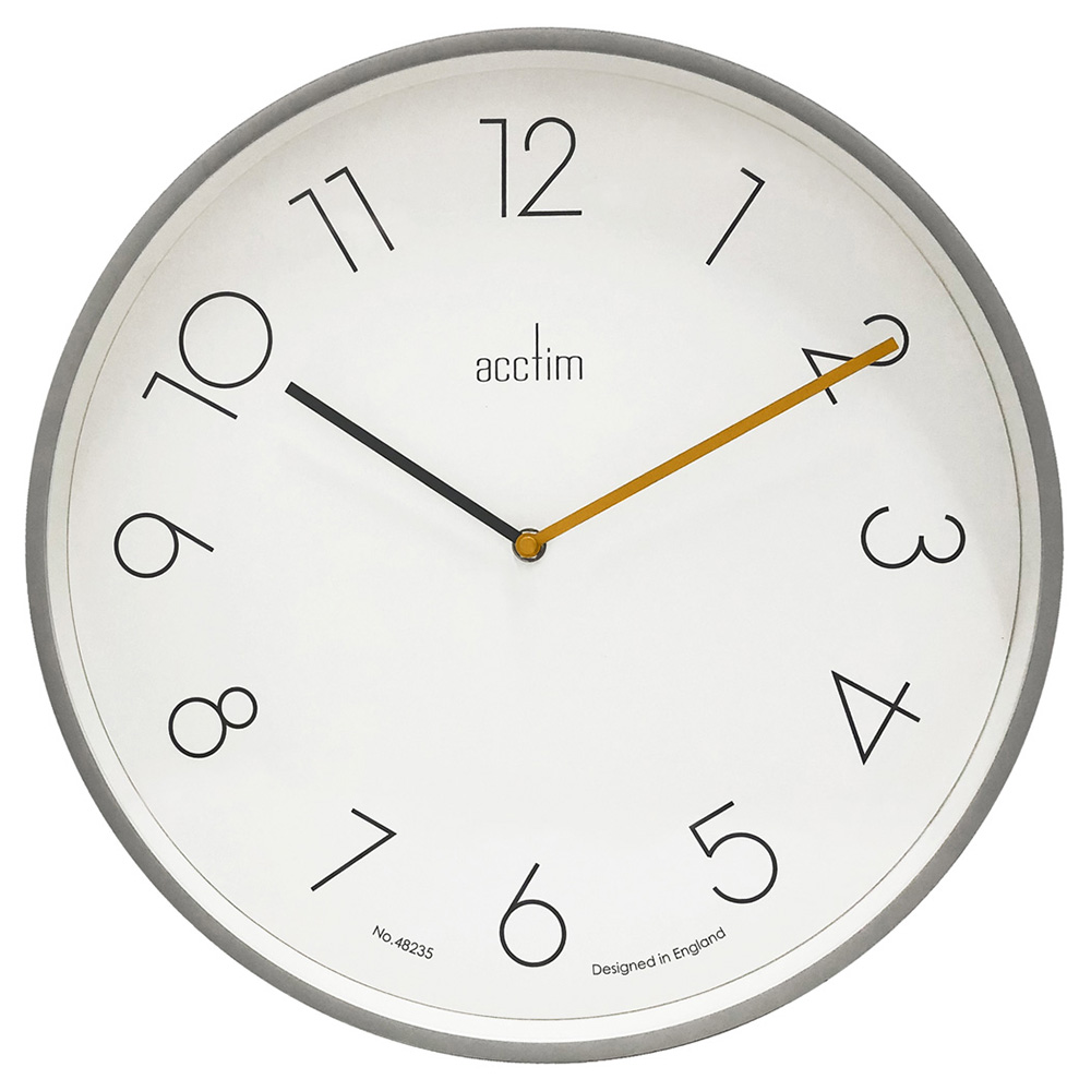 Acctim Smoke Grey Kista Wall Clock 40cm Image