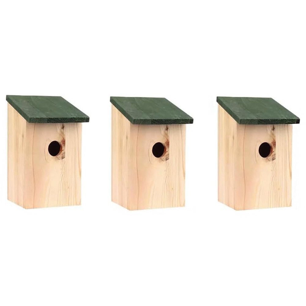 Marco Paul Wooden Traditional Bird House 3 Pack Image 1