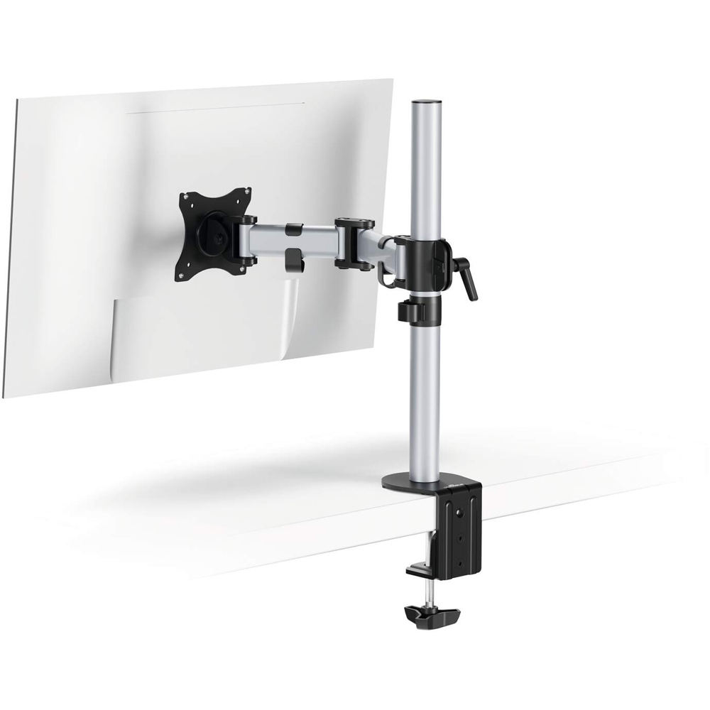 Durable Select Gloss Silver Monitor Mount Desk Clamp for 1 Screen 13-27 inch Image 4