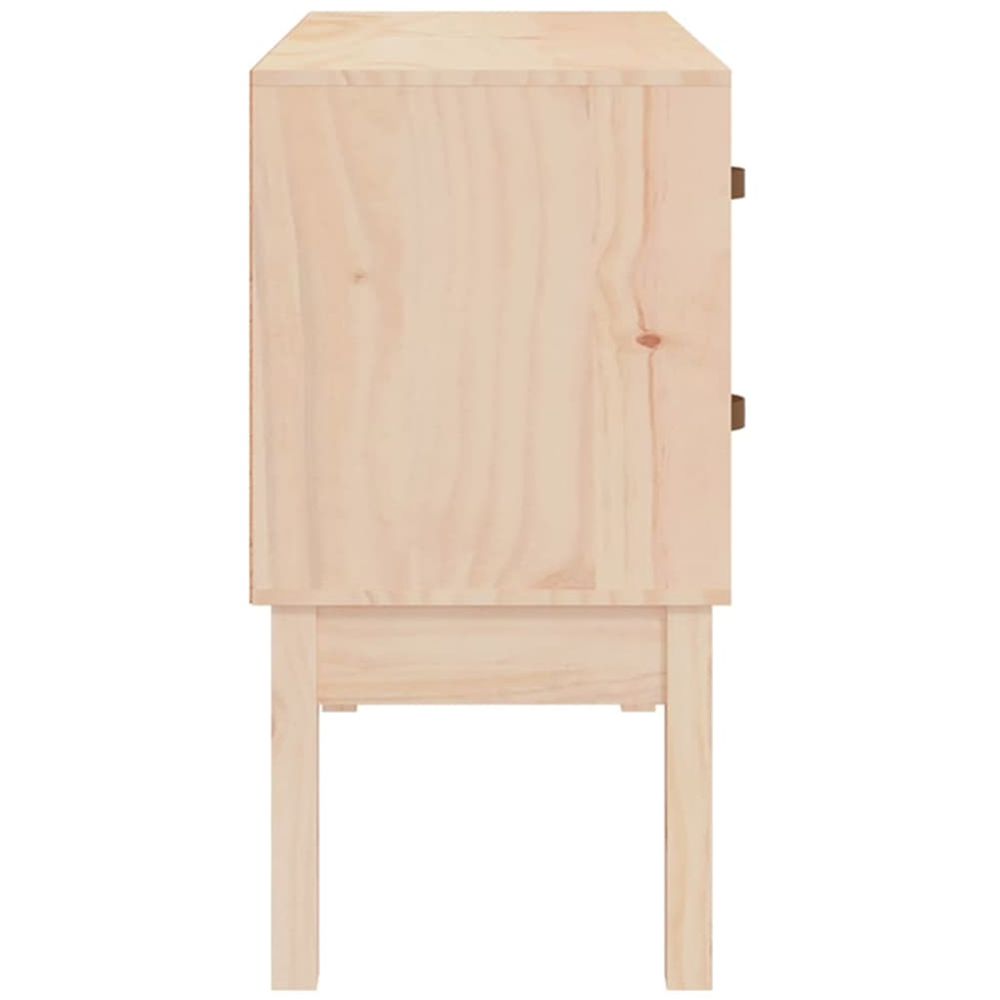 vidaXL 4 Drawer Brown Solid Pine Wood Console Cabinet Image 5