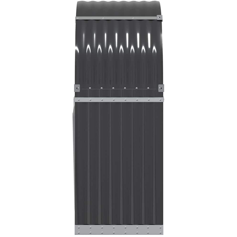 vidaXL Anthracite Galvanised Steel Firewood Log Holder 120 x 80 x 45cm Image 4
