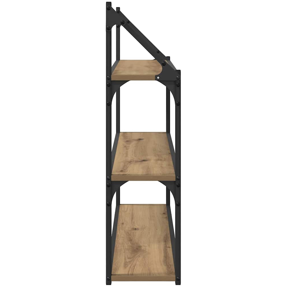 vidaXL 80cm 3 Shelf Artisan Oak Wall Shelf Image 5