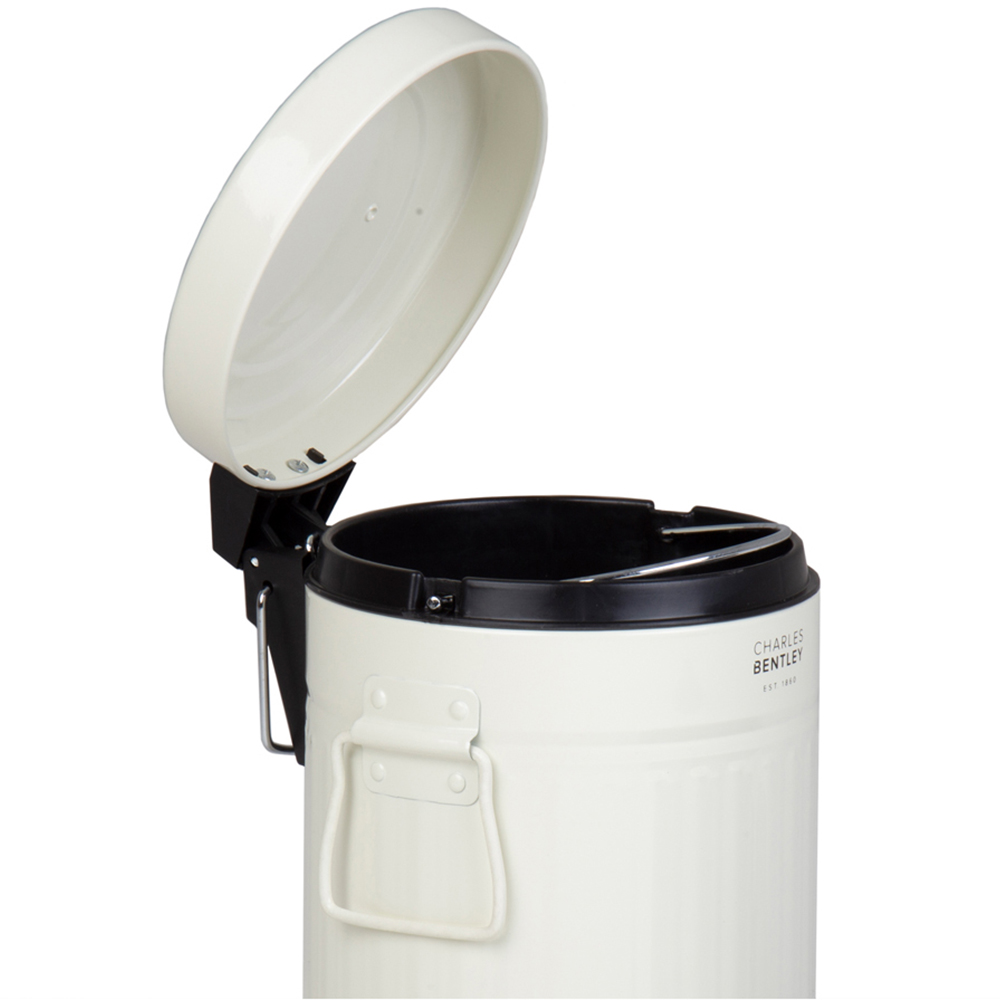 Charles Bentley Retro Cream Mini Pedal Bin 3L Image 4