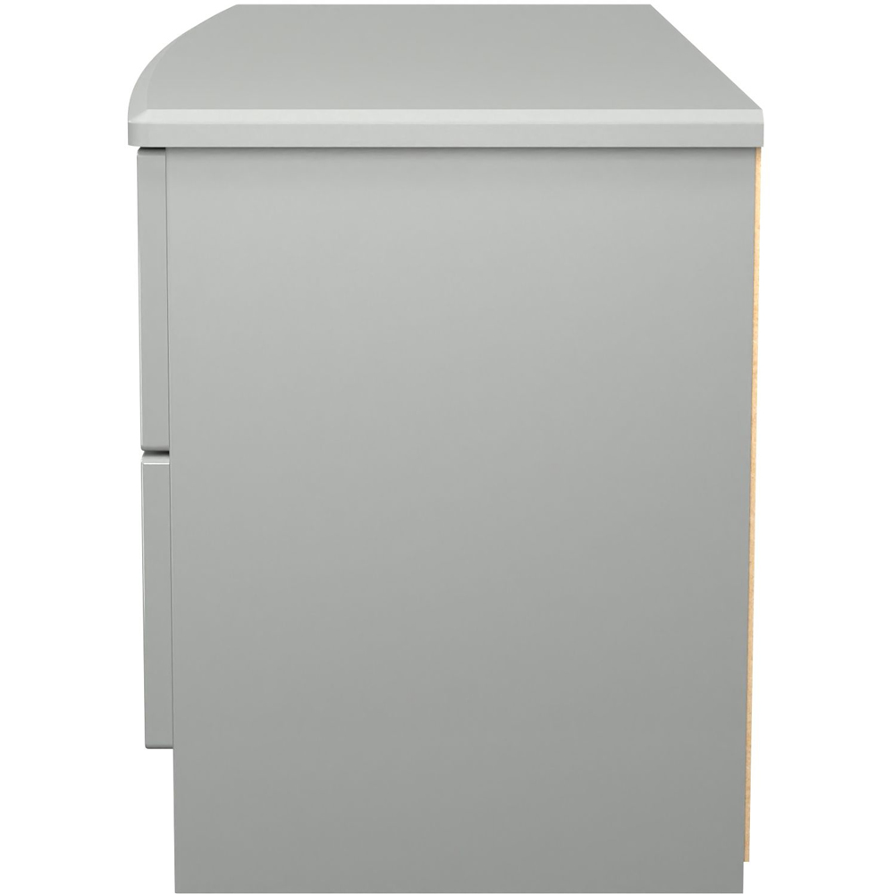 Crowndale Camden 4 Drawer Grey Gloss and Dusk Grey Bed Box Ready Assembled Image 3