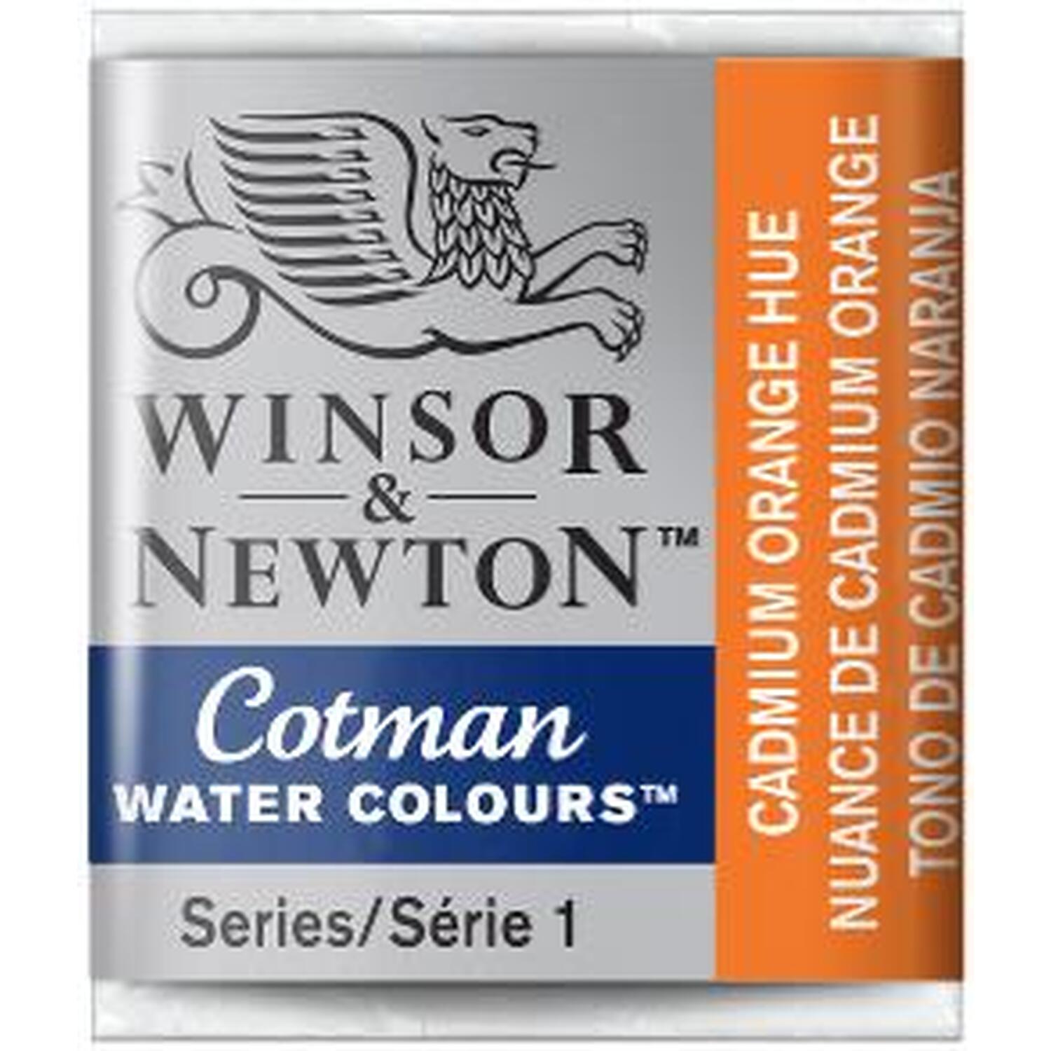 Winsor and Newton Cotman Watercolour Half Pan Paint - Cadmium Orange Hue Image