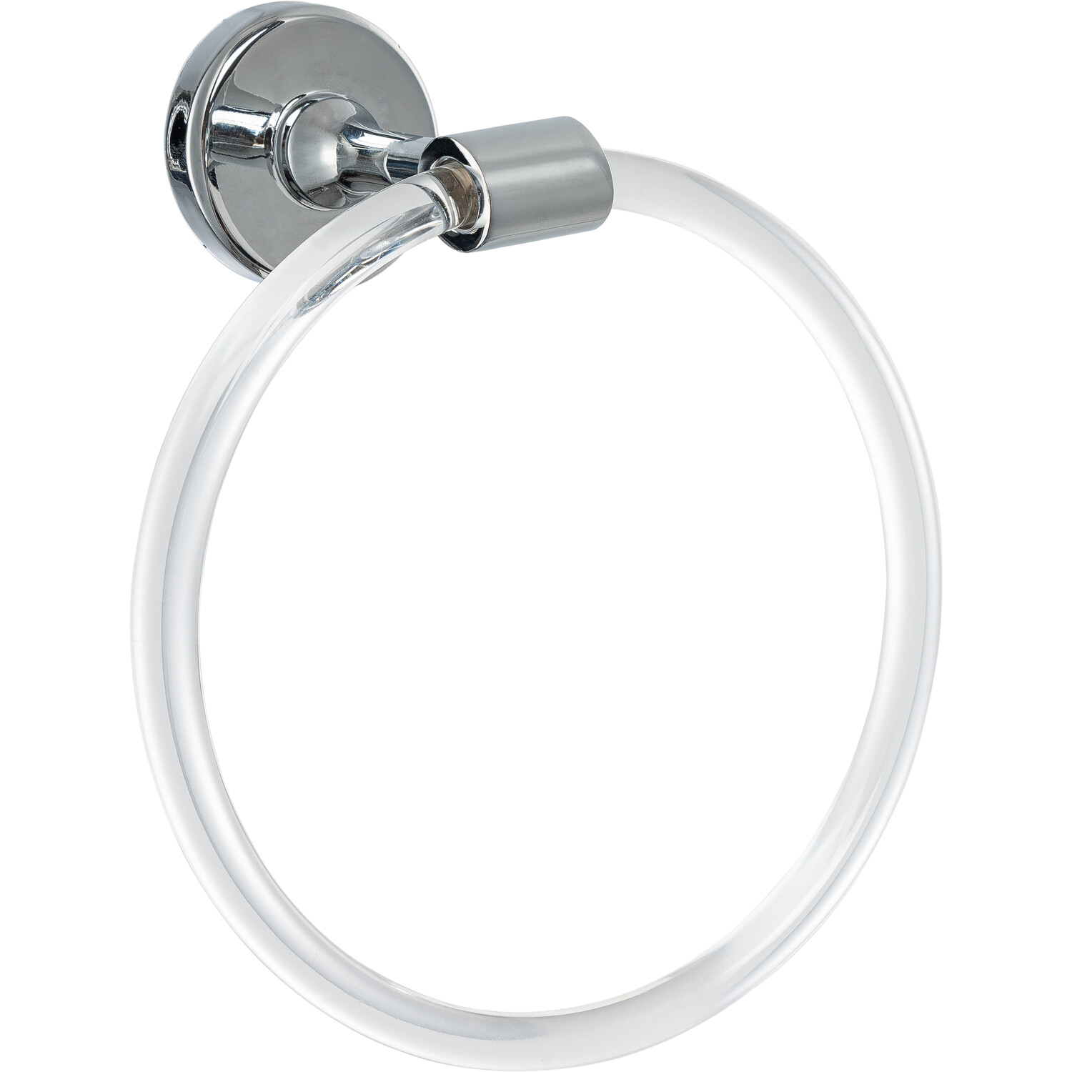 Monaco Acrylic Towel Ring - Chrome Image