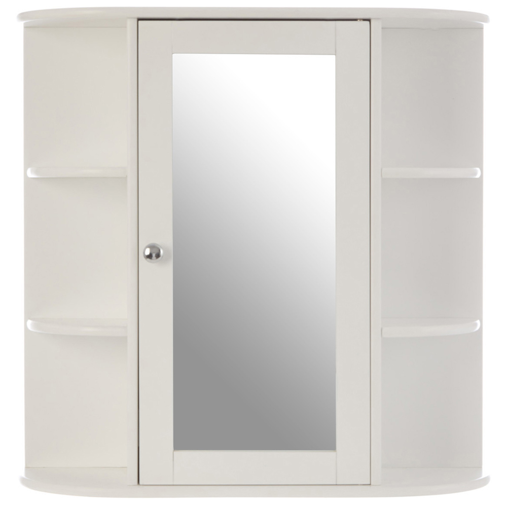 Premier Housewares White Mirror Bathroom Cabinet Image 3