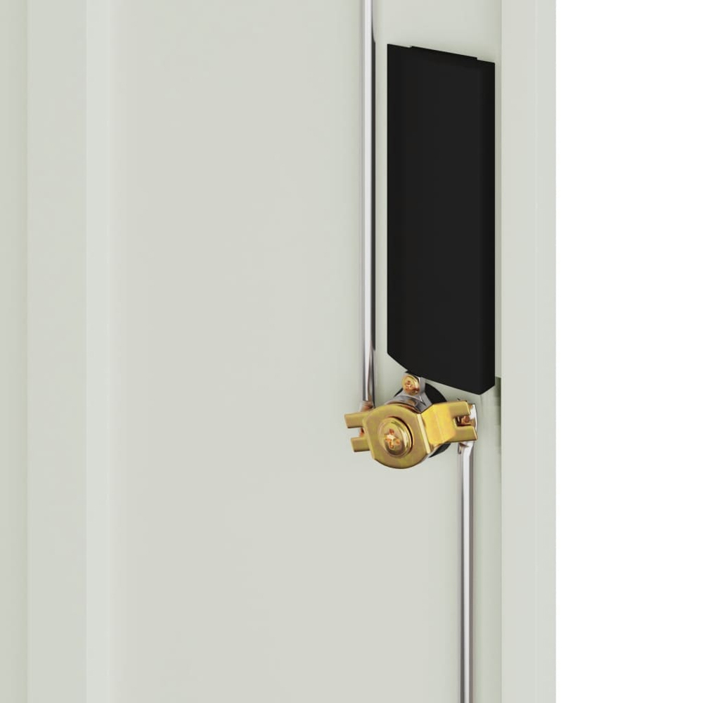 vidaXL 2 Door Light Grey Steel File Cabinet Image 7