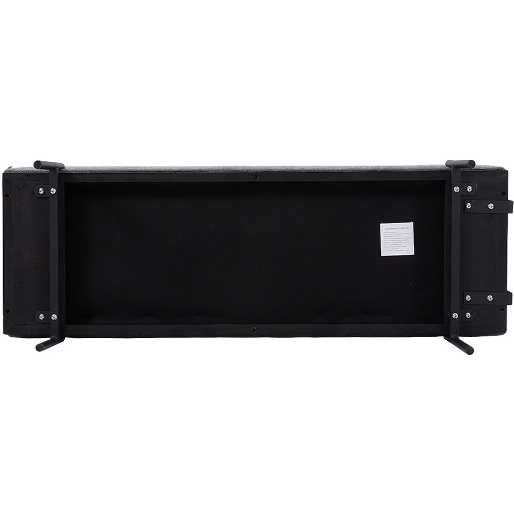 Living and Home 2 Seater Dark Grey Cylindrical Bolster Chaise Lounge Bench Image 6