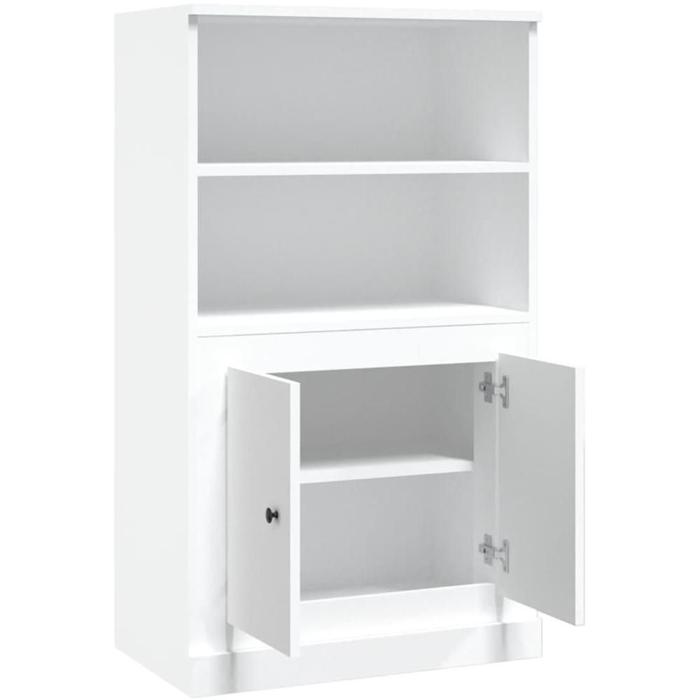 vidaXL 2 Door 2 Shelf White Highboard Image 6