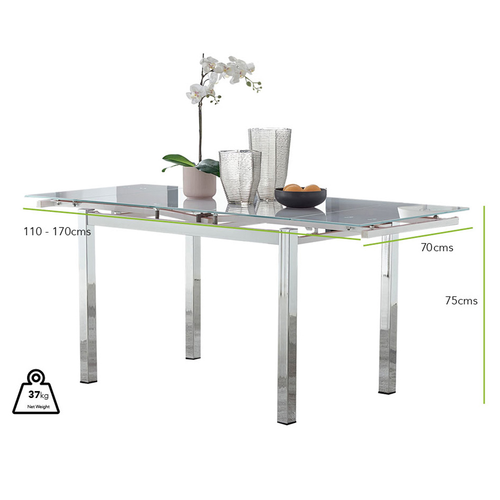 Furniturebox Fonti Valera 4 Seater Dining Set Cappuccino and Chrome Image 9
