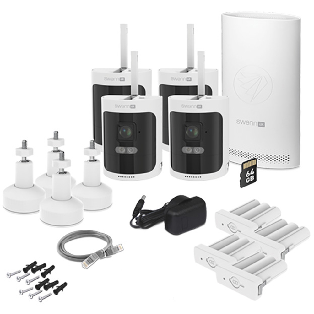 Swann AllSecure Wireless CCTV 4K Camera Kit with 64GB SD Storage Image 1