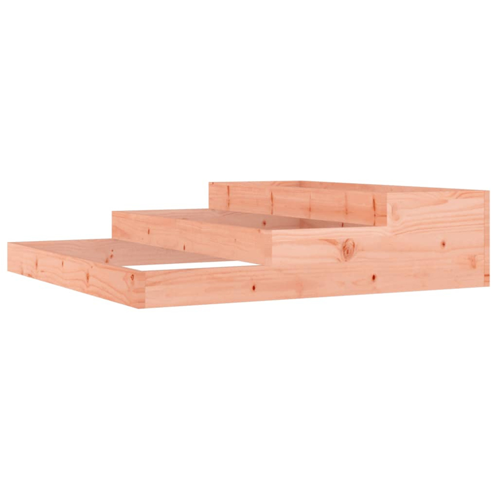 vidaXL 3-Tier Natural Solid Douglas Wood Garden Planter 27 x 107 x 107cm Image 1