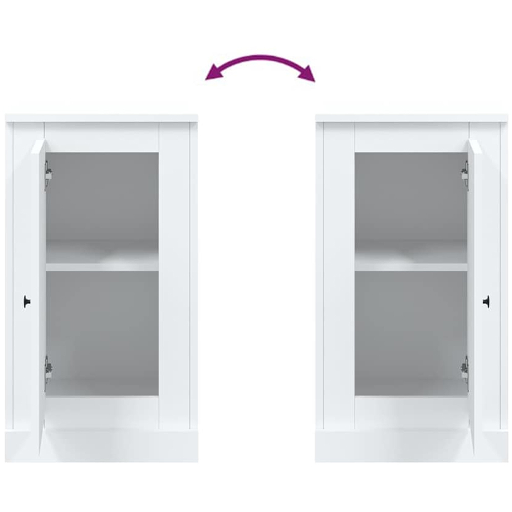 vidaXL Single Door White Sideboard Image 7