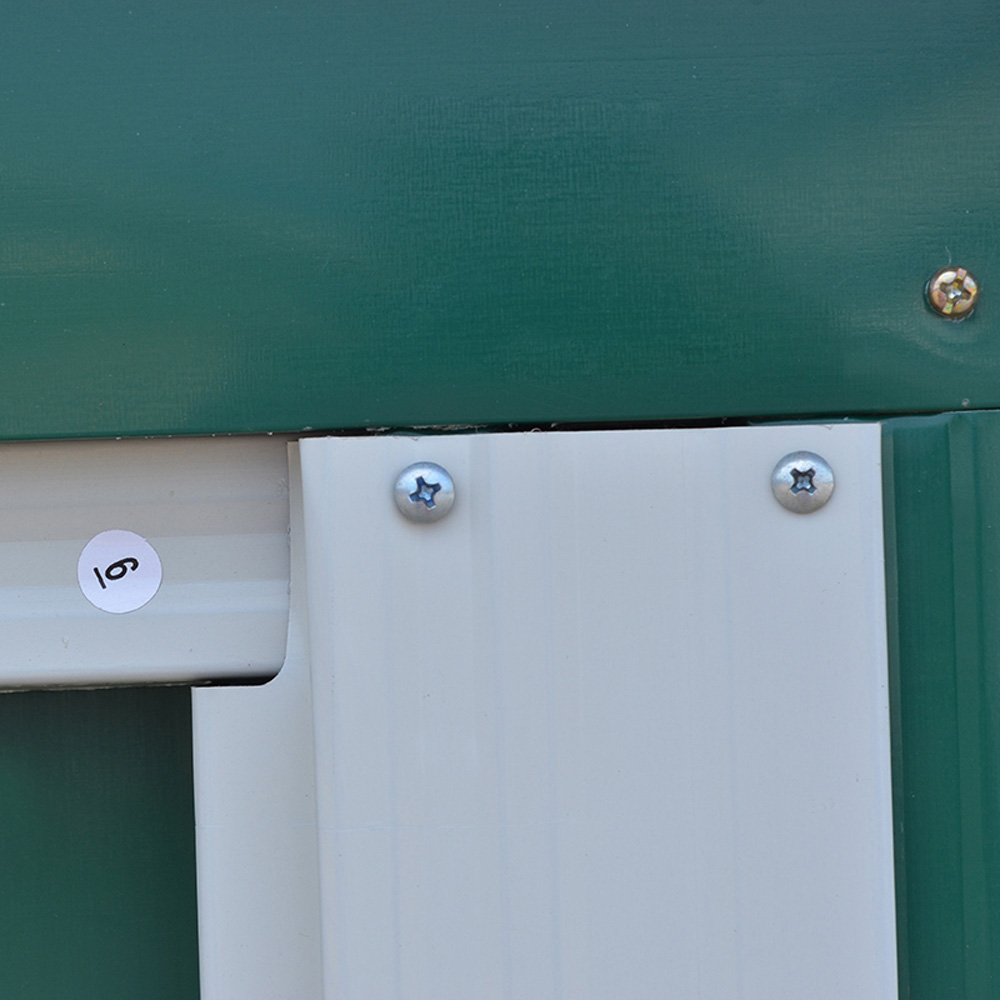 Living and Home 10 x 8ft Dark Green Metal Garden Tool Storage Shed Image 3