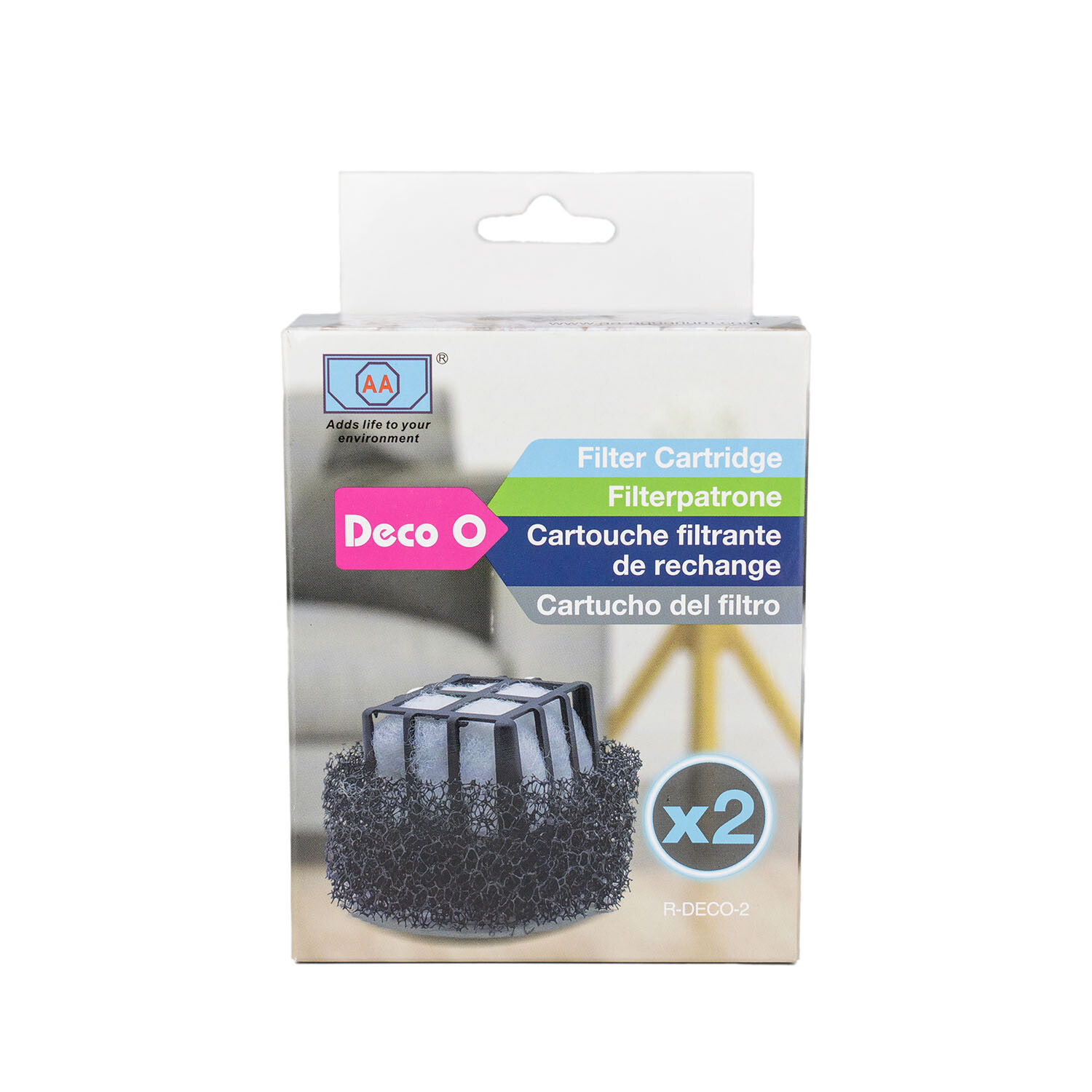 Pack of 2 AA Replacement Filter for Deco - Black Image 2