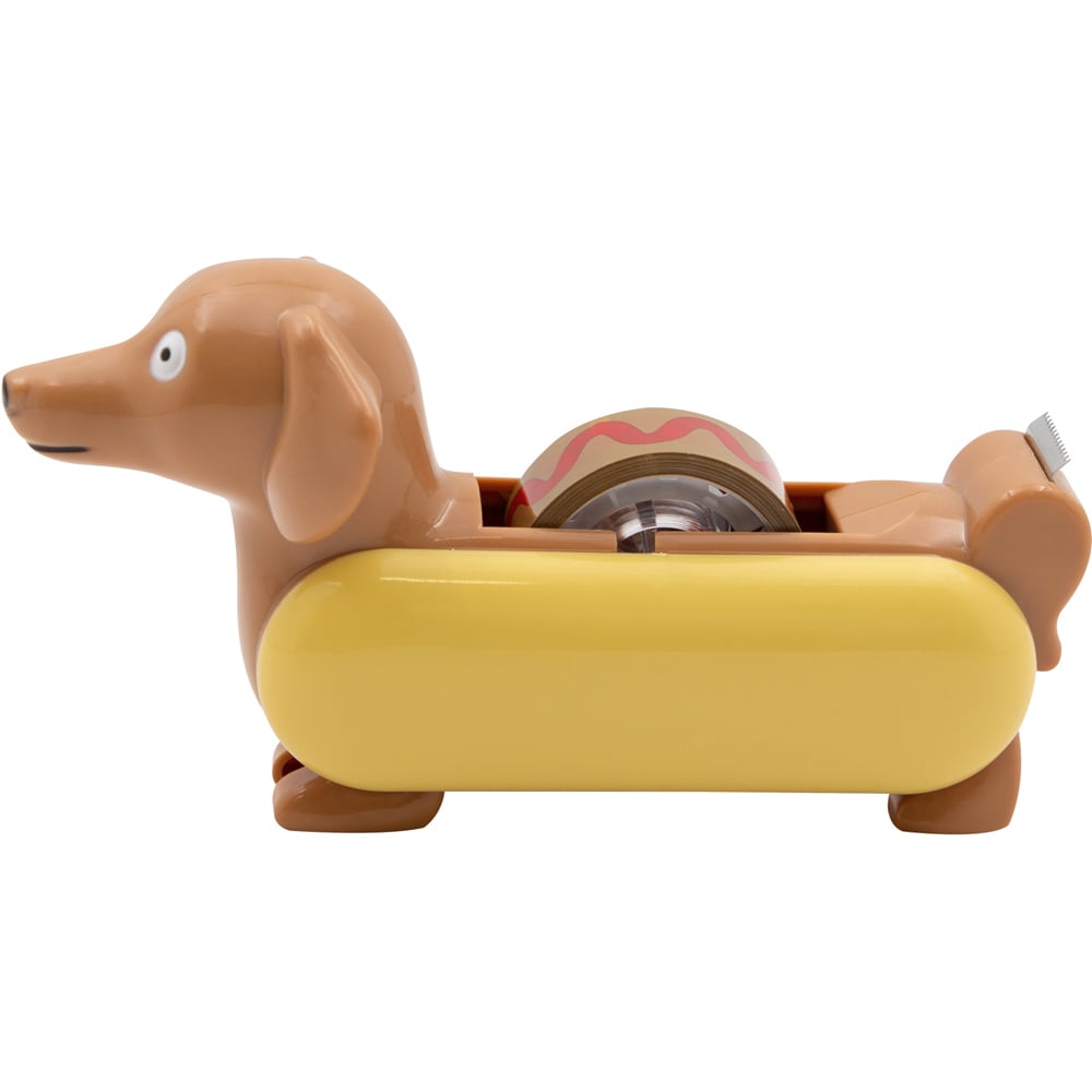 Global Gizmos Brown Hot Dog Tape Dispenser Image 1