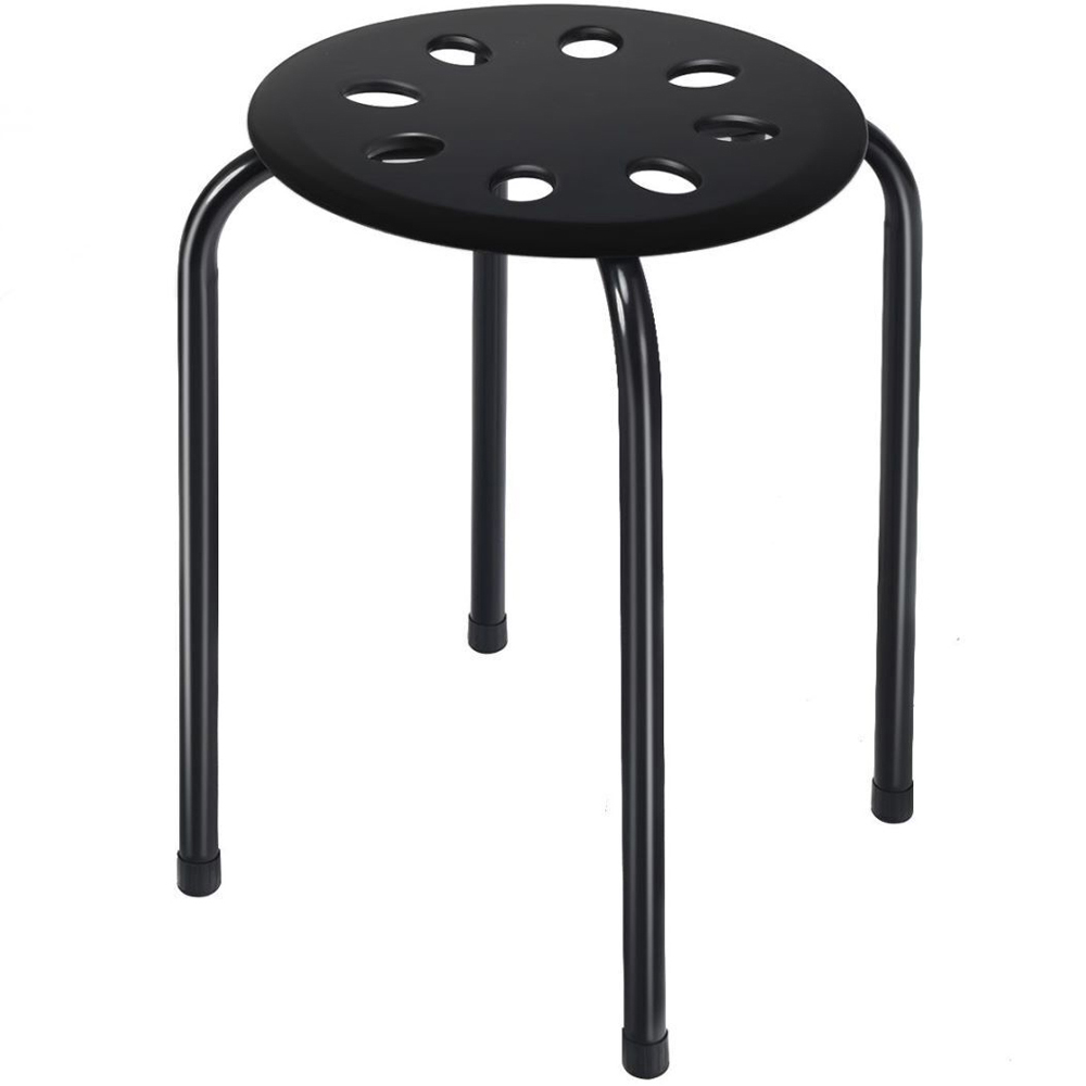 Costway Set of 6 Black Stackable Dining Chairs Image 3