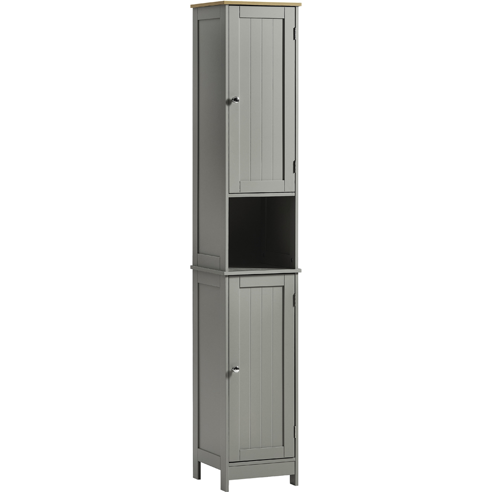 BATH VIDA 2 Door Grey Tall Floor Cabinet Image 2