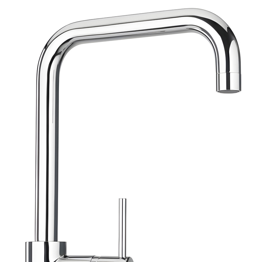 Piralla Vox Polished Chrome Single Side Lever Quad Swivel Spout Kitchen Tap Image 2