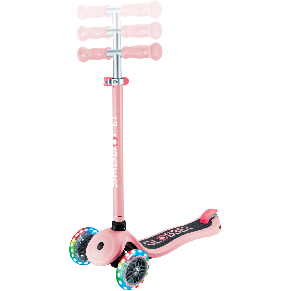 Globber Primo Pastel Pink Scooter with LED Light Image 7