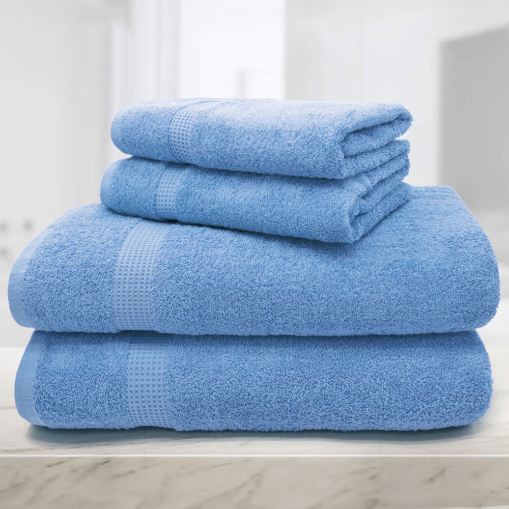 Mayfair Egyptian Cotton Blue Bath Sheet Set of 2 Image 3