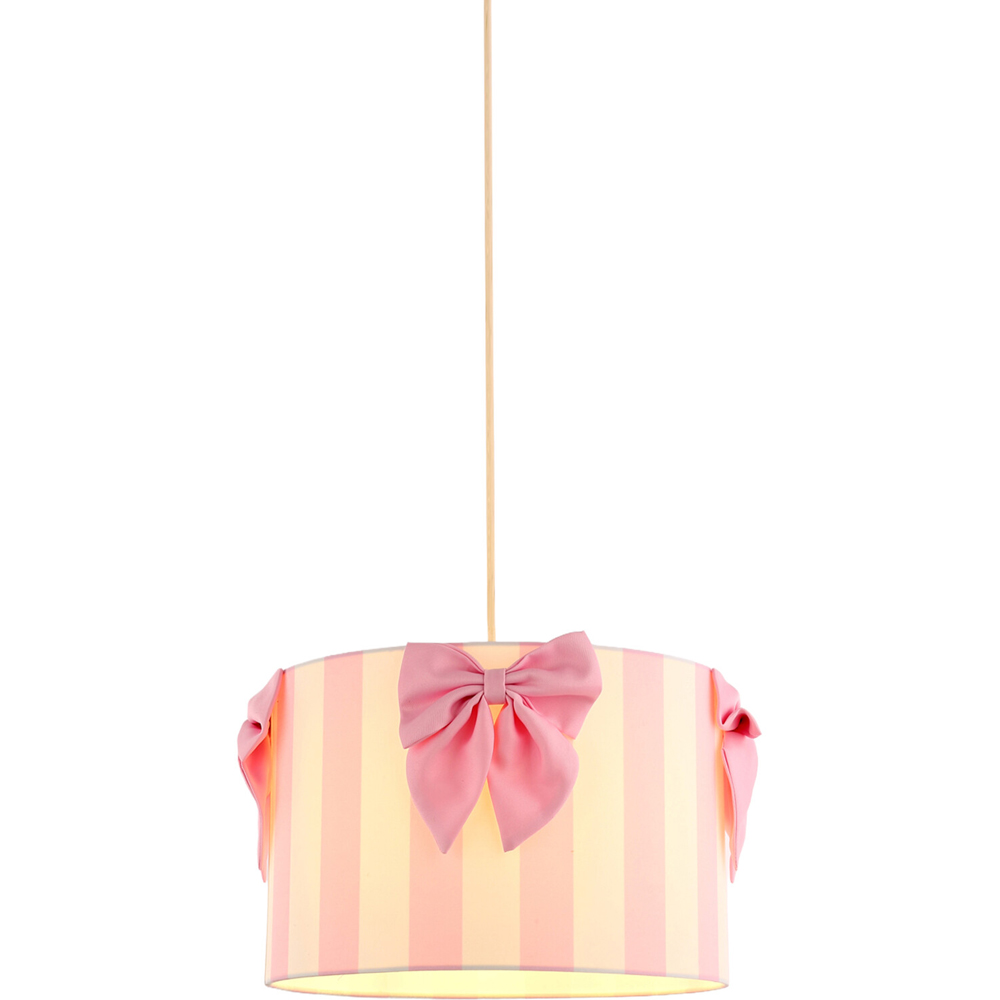 Stripe Bow Lamp Shade Pink Image 3