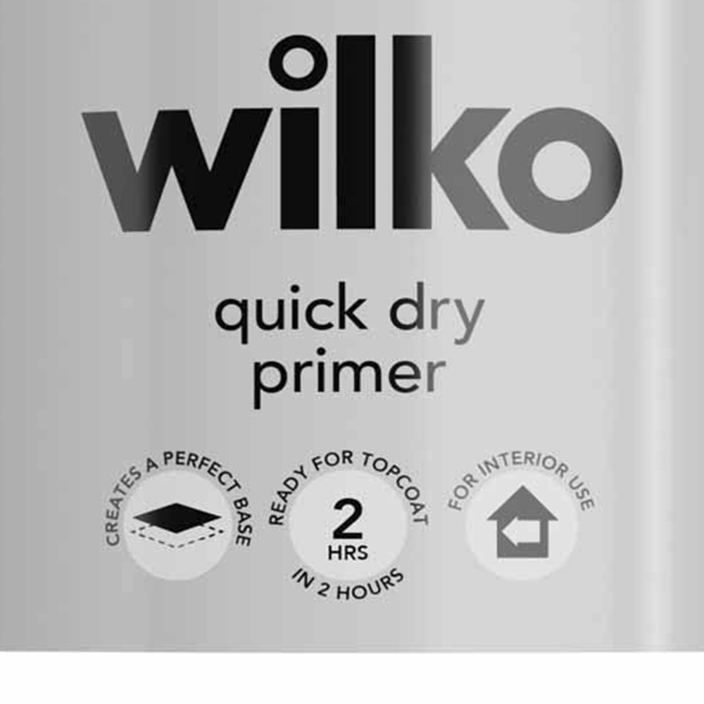 Wilko Wood Brick and Plaster White Quick Dry Primer 750ml Image 3