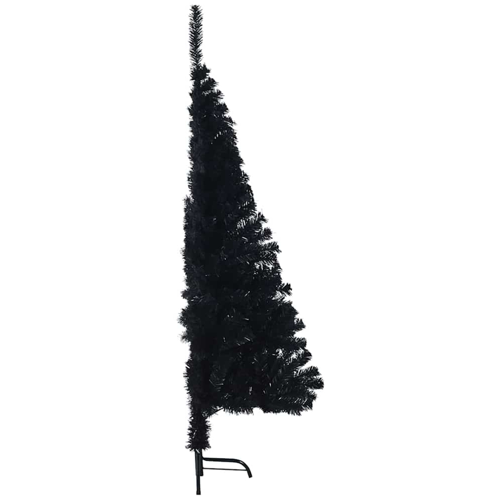 vidaXL Pre-Lit Lilac Baubles Black Artificial Christmas Tree 5ft Image 7