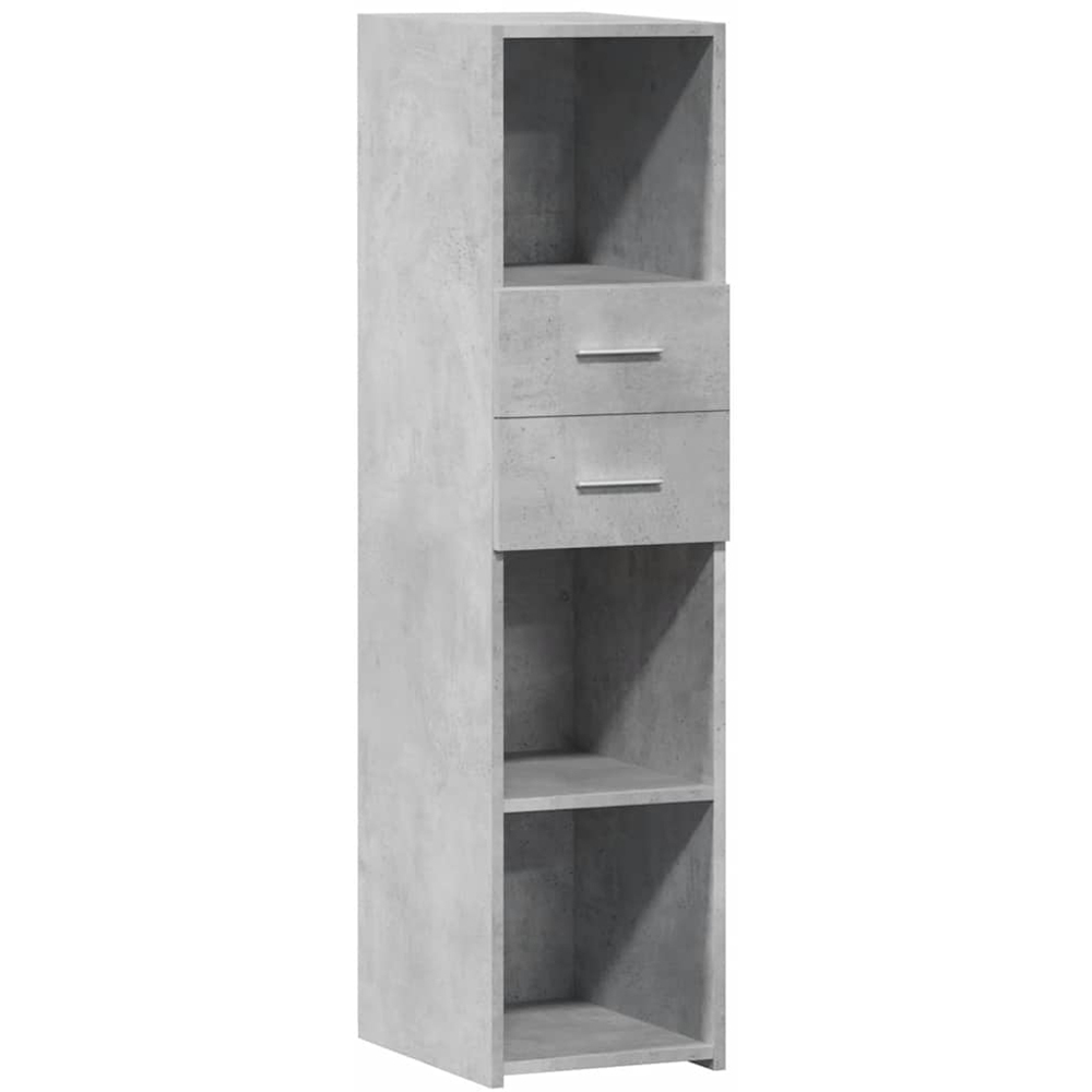 vidaXL 2 Drawer 3 Shelf Concrete Grey Highboard Image 2