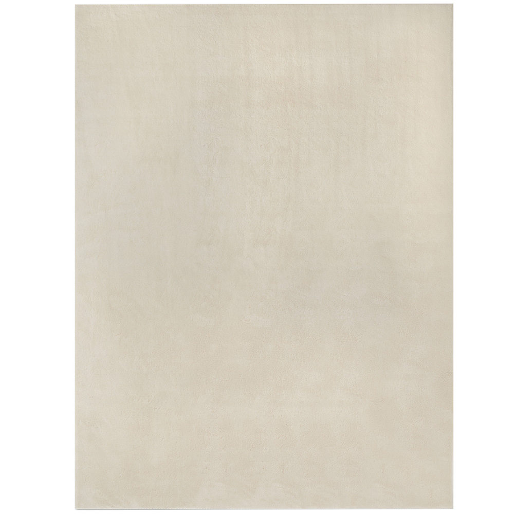 tectake Zonelle Beige Short Pile Ultra Soft Rug 230 x 160cm Image 1