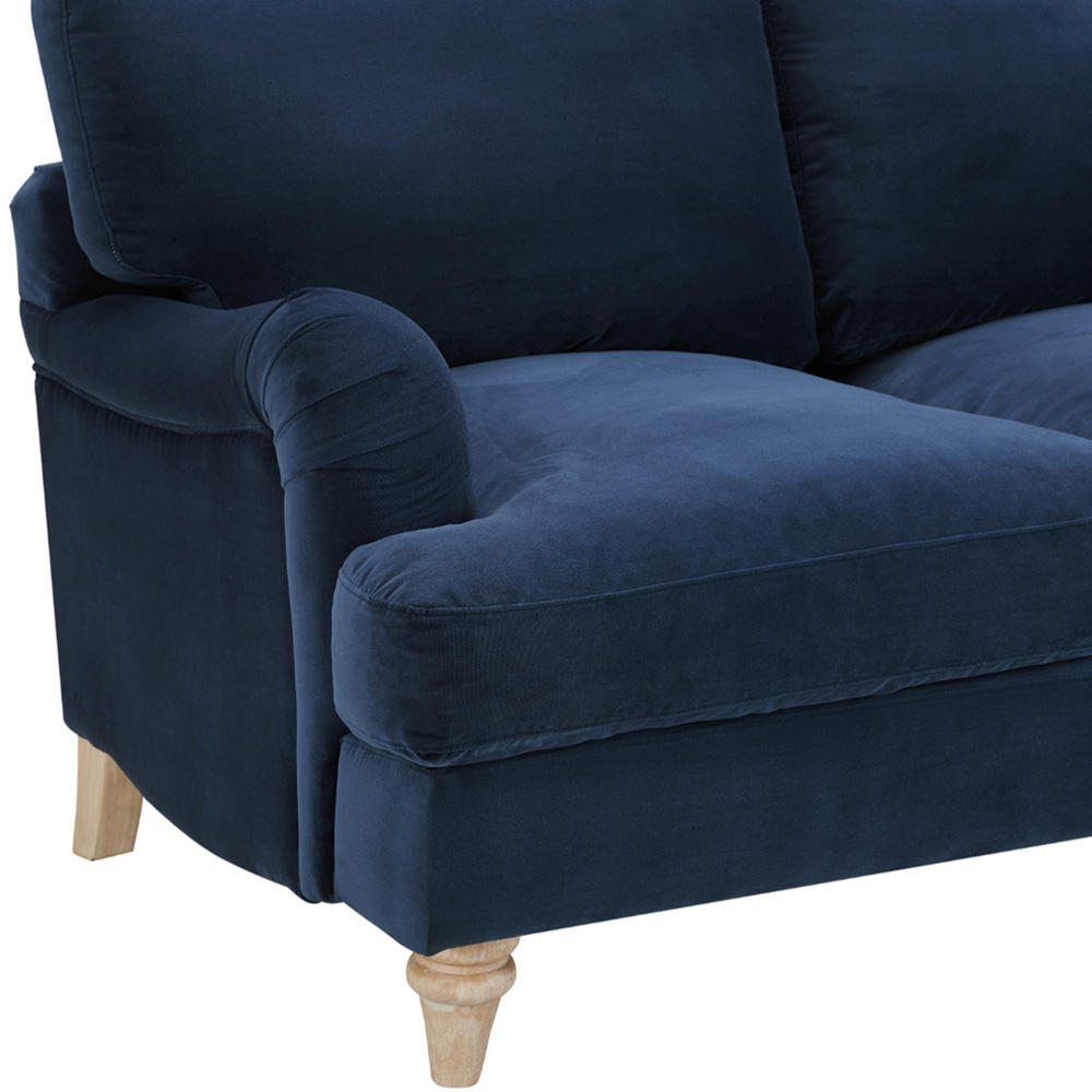 Home Detail Oxford 3 Seater Navy Blue Velvet Sofa Image 8