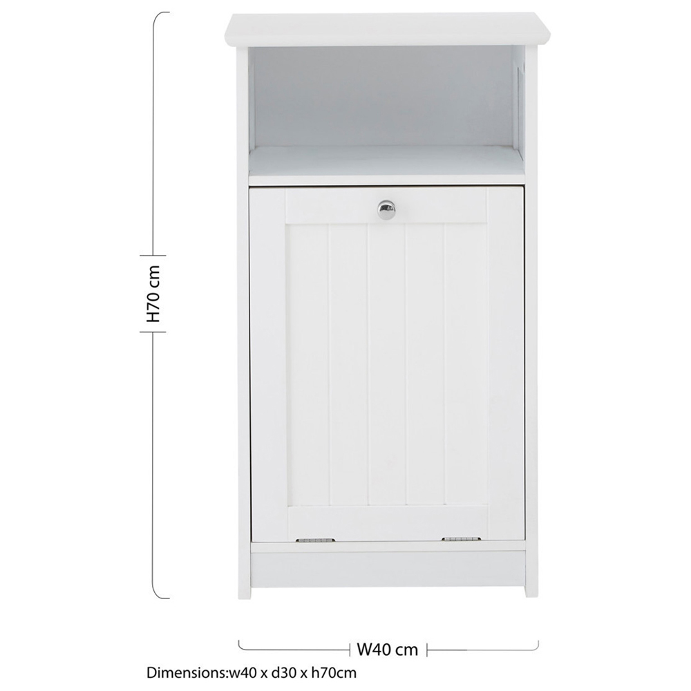 Premier Housewares Single Door White Portland Floor Cabinet Image 7