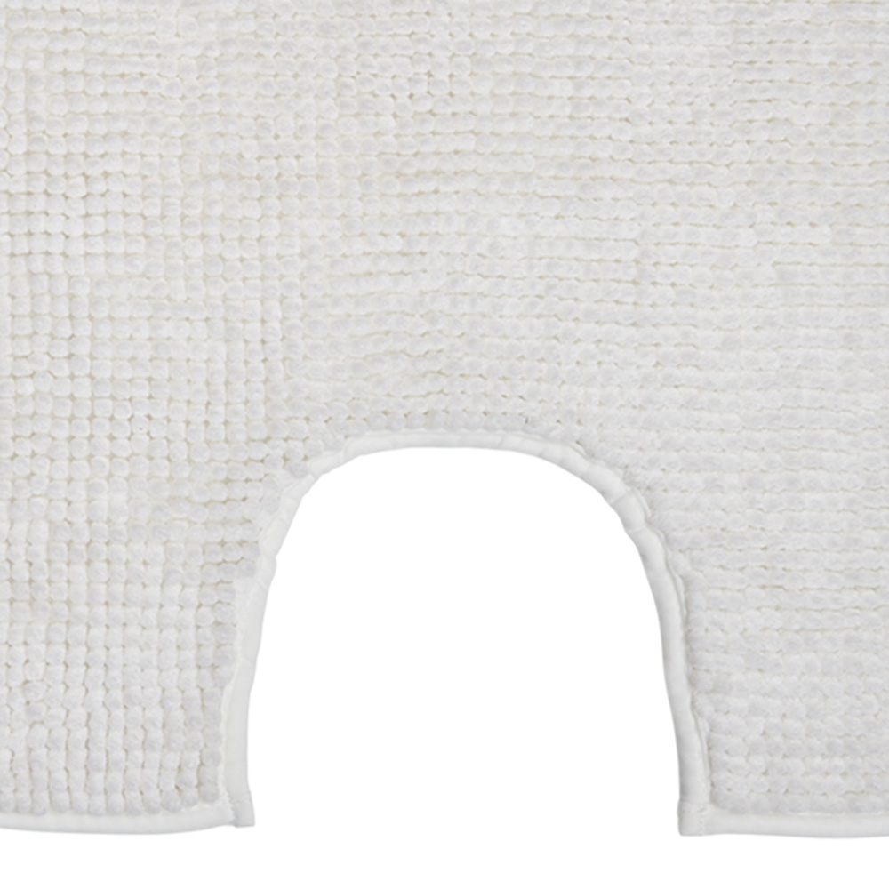 Wilko Chenille Bath Mat and Pedestal Set White Wilko