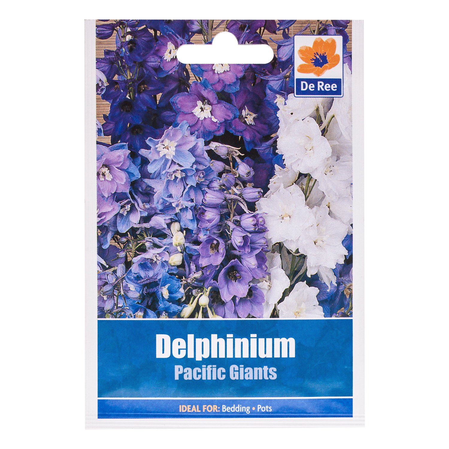 Delphinium Pacific Giants Seed Packet - Purple Image