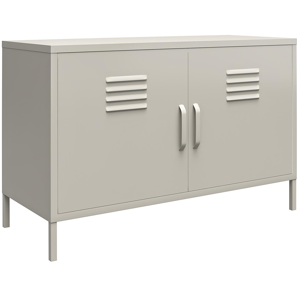 Dorel Bradford 2 Door 2 Shelf Taupe Metal Accent Cabinet Image 2