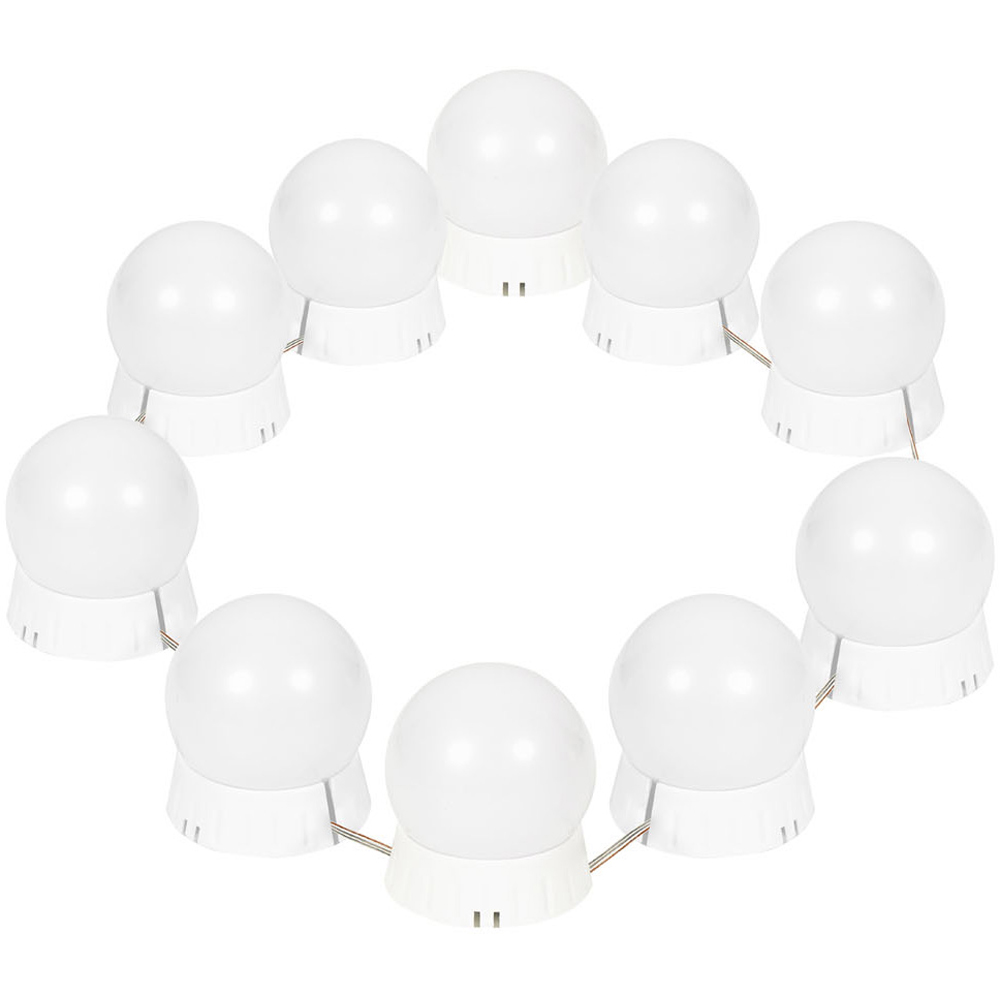 ValueLights 10 LED Bulb Stick On Hollywood Vanity Lighting Strip Image 1