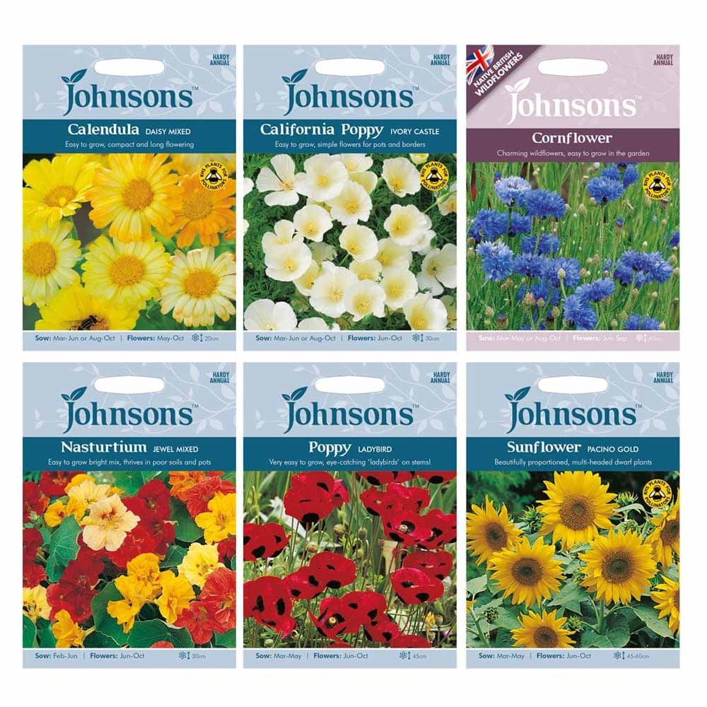 Johnsons Easy Grow Flowering Seed Bundle Image