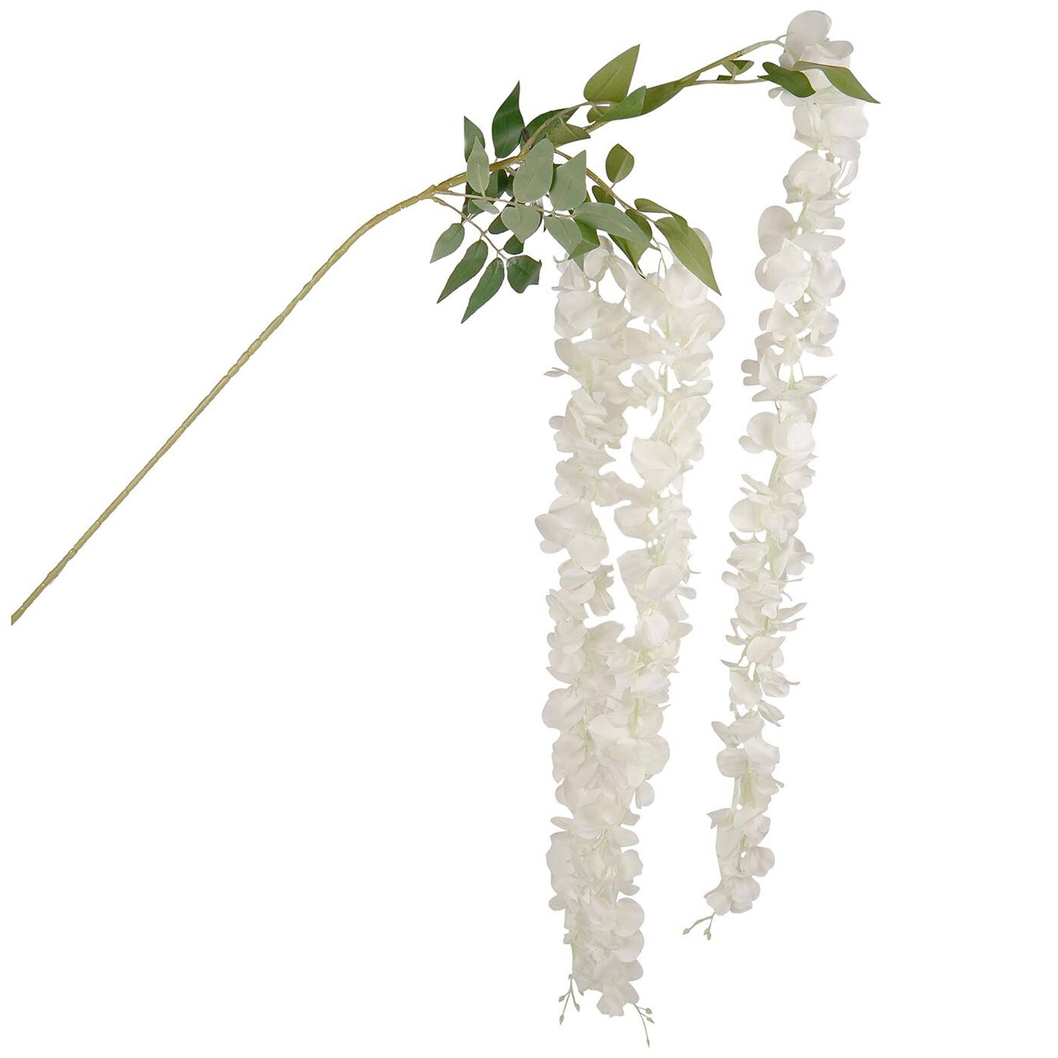 Trailing White Wisteria Single Stem Artificial Flower Image