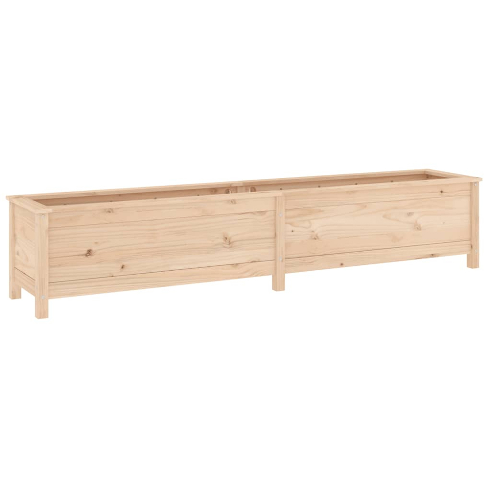 vidaXL Brown Pine Wood Raised Garden Bed 39 x 40 x 199.5cm Image 1
