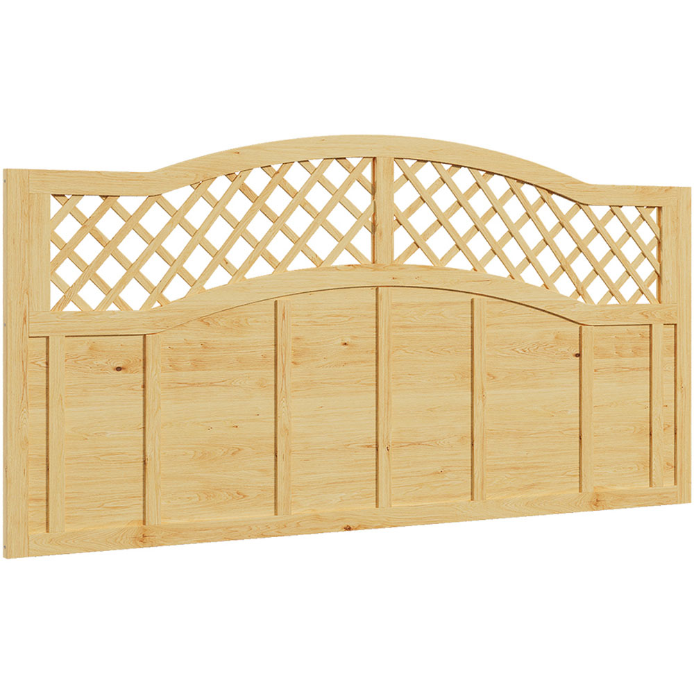 Living and Home Lattice Top Wooden Garden Fence Panel 6 x 3ft Image 2