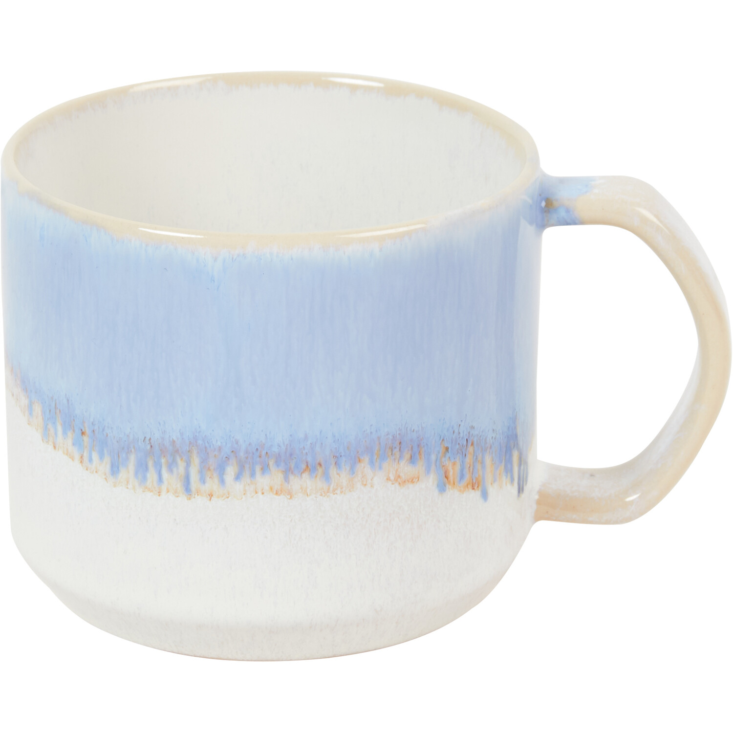 Two Tone Reactive Glaze Mug - Blue & White Image 2