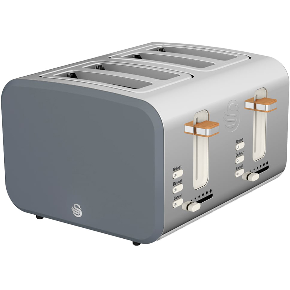 Swan ST14620GRYN Grey 4 Slice Nordic Toaster Image 1