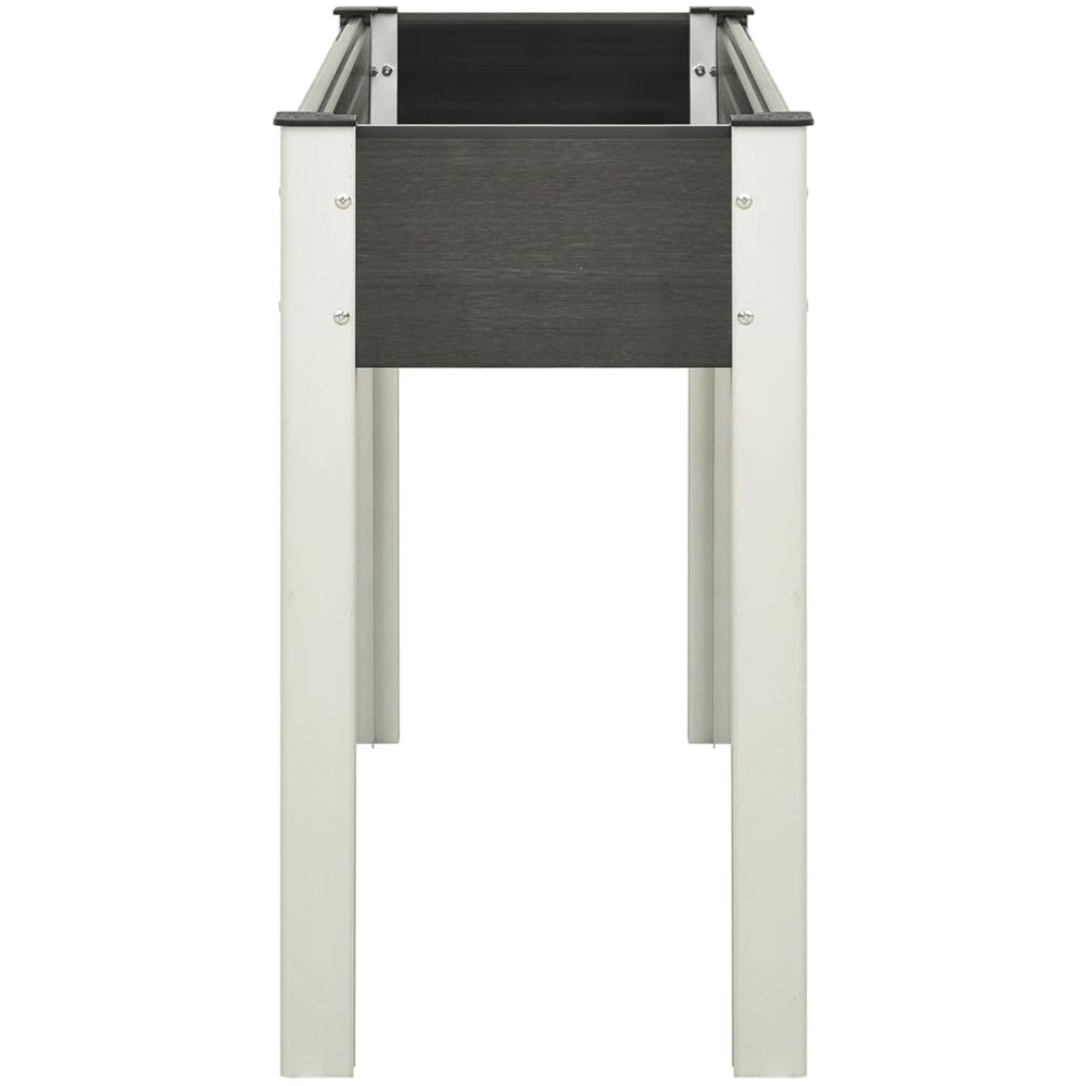vidaXL Grey Wood-Plastic Composite Raised Garden Bed 75 x 120 x 40cm Image 2
