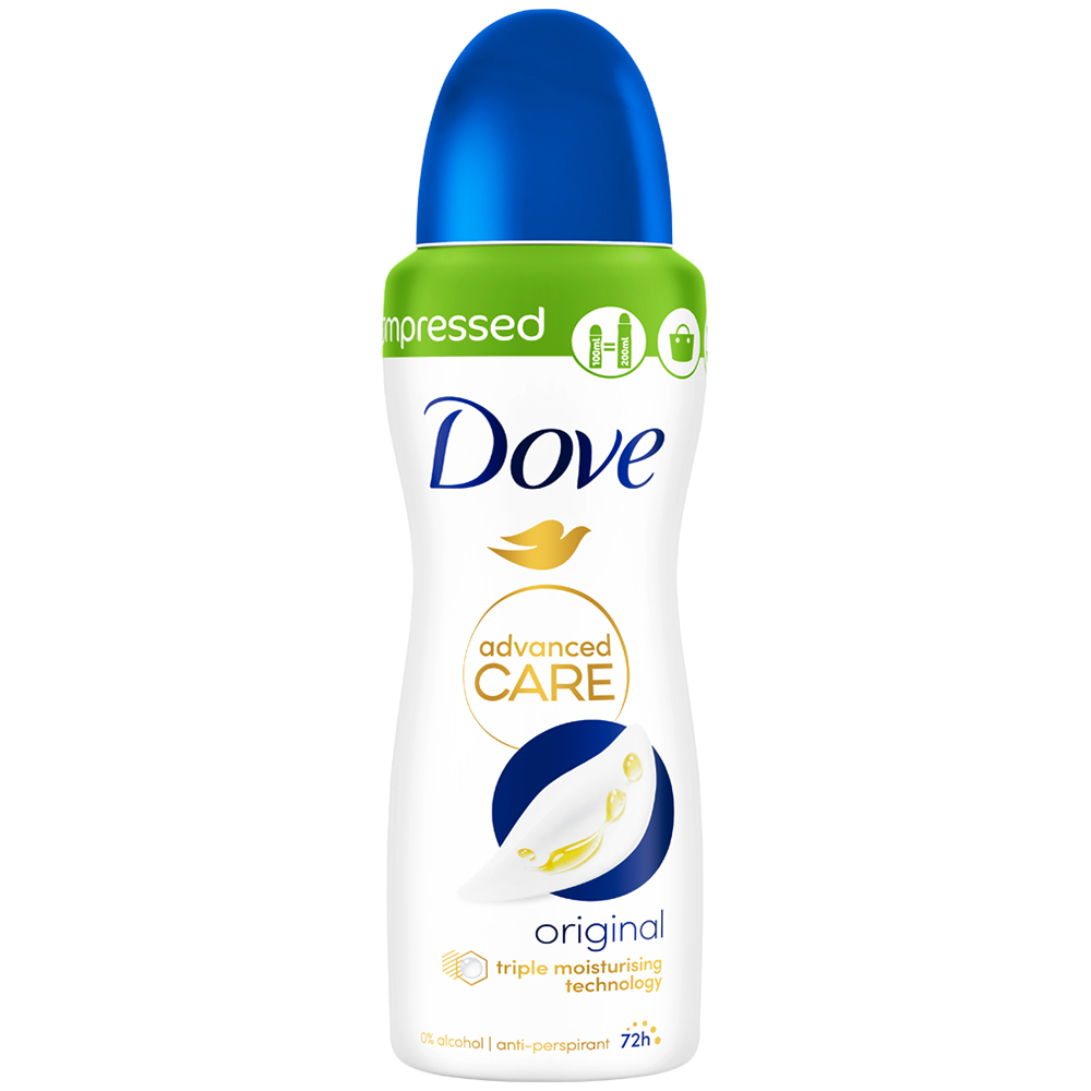 Dove Compressed Original Deodorant 100ml Wilko