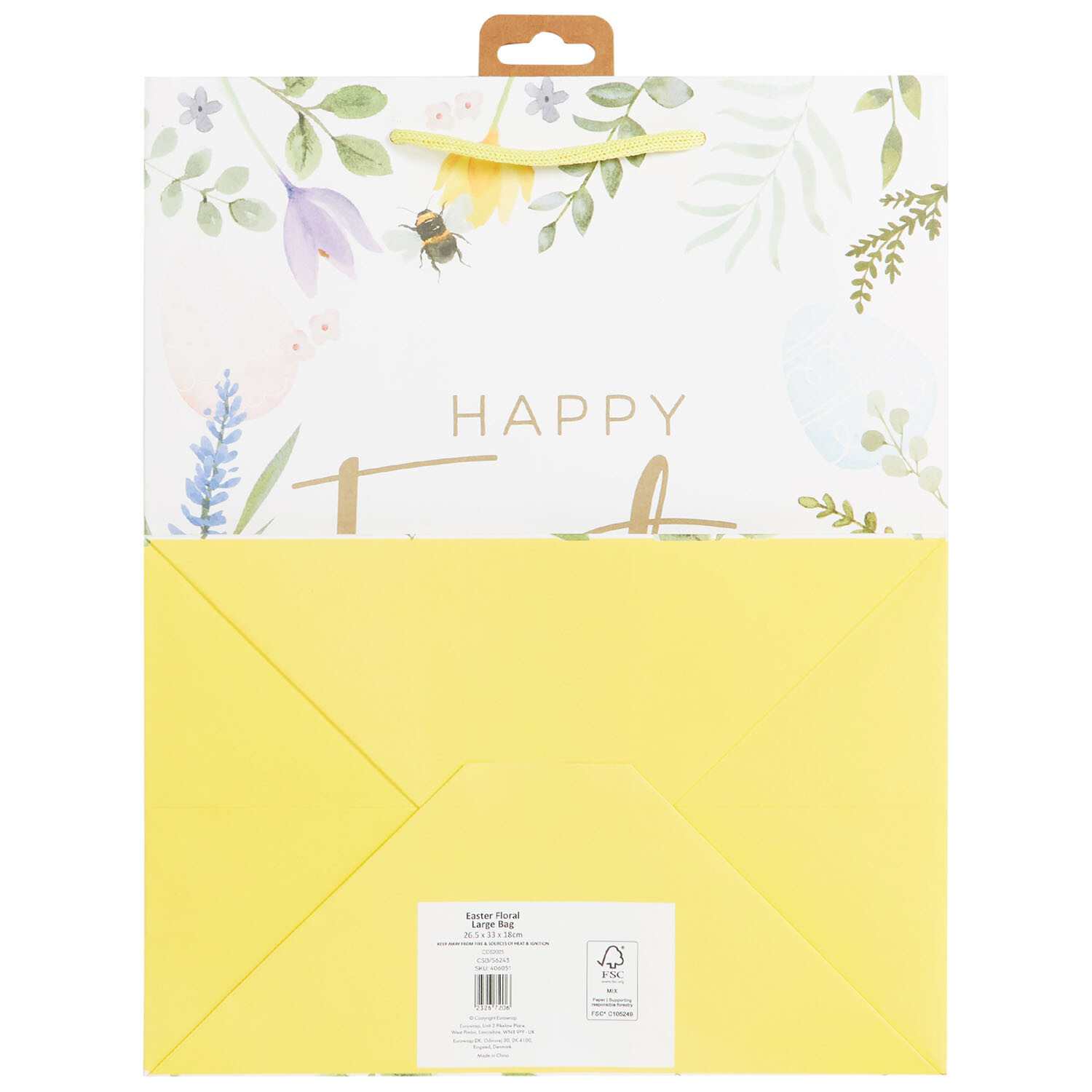 Happy Easter Large Gift Bag - Multicolour Image 4