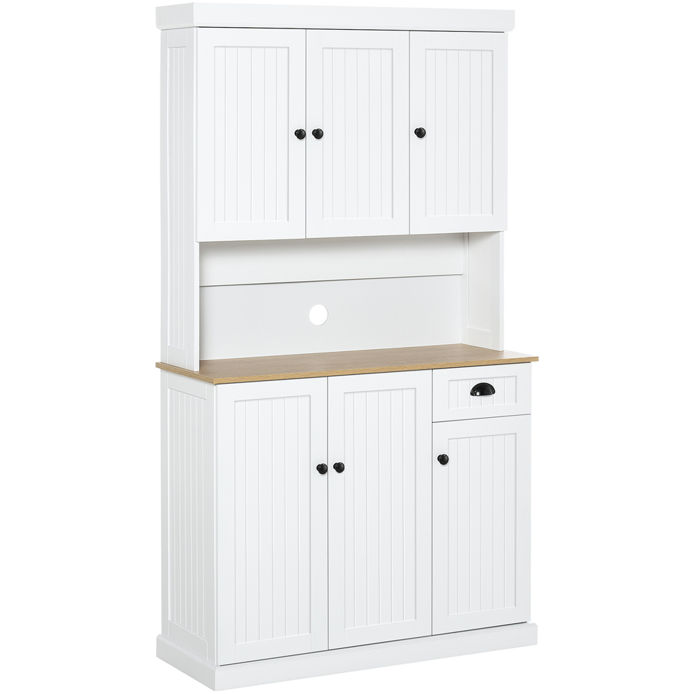 Portland 6 Door Single Drawer White Kitchen Storage Cabinet Image 2